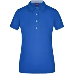 Damen Plain Polo-Shirt "JN969" - XL - royal/royal-white