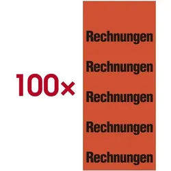 OTTO Office Selbstklebende Inhaltsschilder »Rechnungen« rot, 8 cm