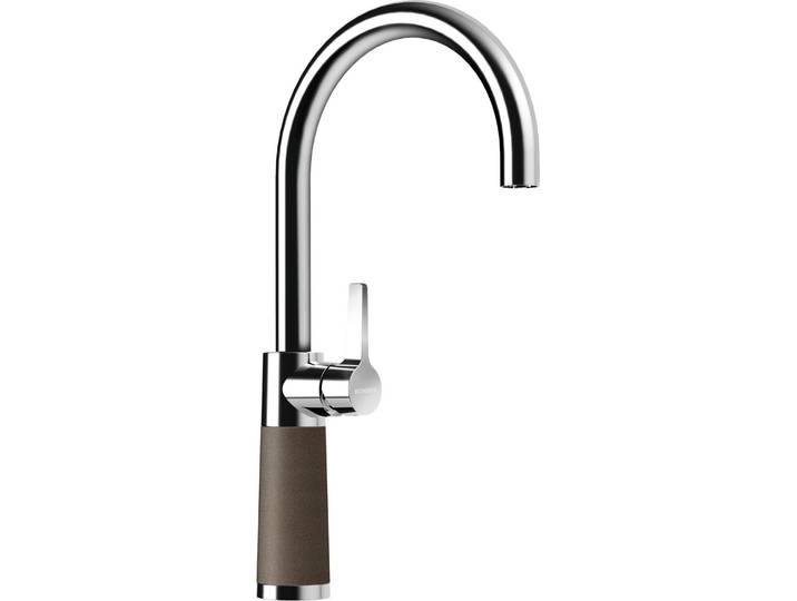 Küchenarmatur SCHOCK SC-520 FA , braun (bronze), B:19cm H:39,2cm Ø:5,2cm, Messing, Armaturen, Küchenarmatur, Festauslauf, Schwenkbereich 360