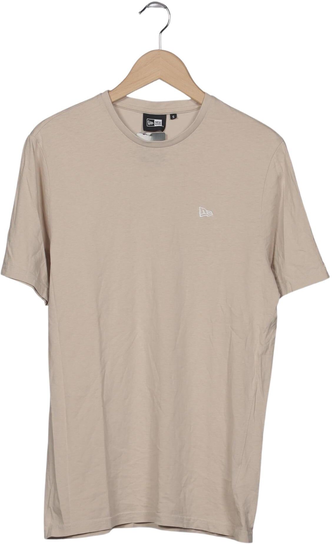 New Era Herren T-Shirt, Beige, Gr. S, Baumwolle - Second Hand