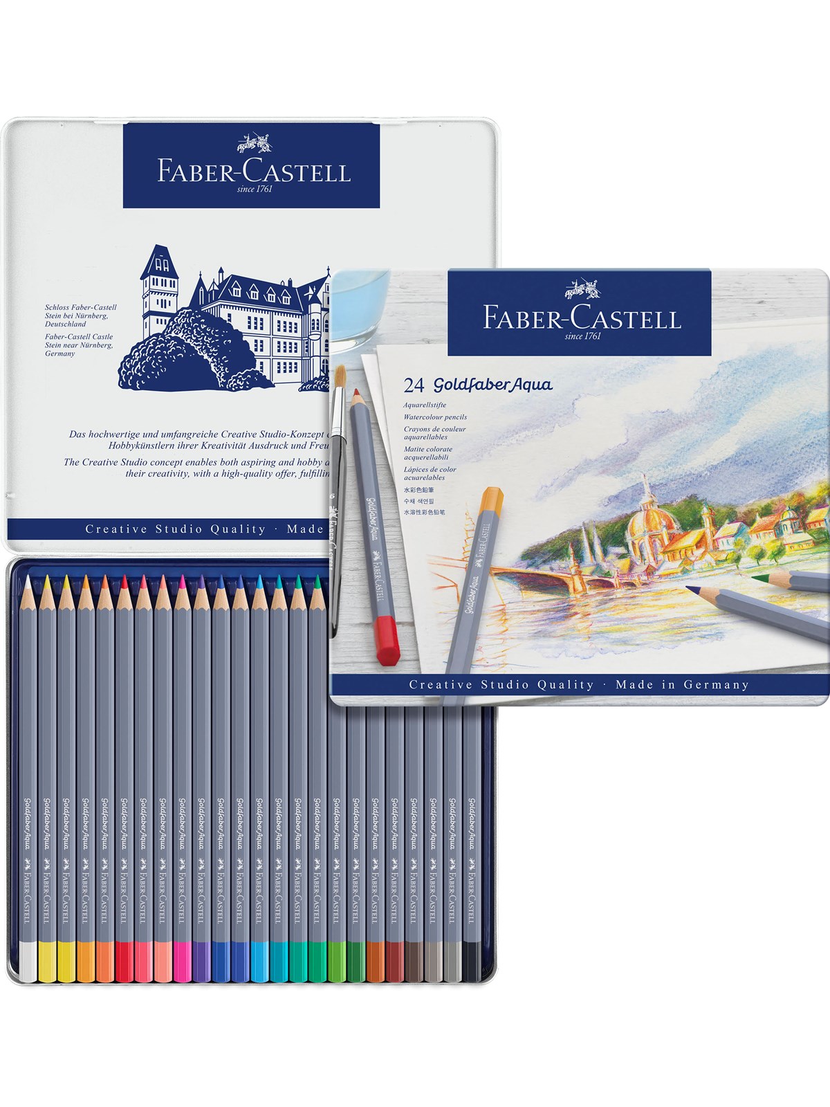 Faber-Castell Aqua.stift Goldfaber Aqua 24-Metalletui