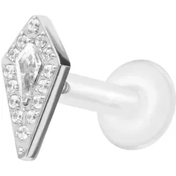 PTFE Labret mit Innengewinde + Titan-Aufsatz KRISTALLSCHILD