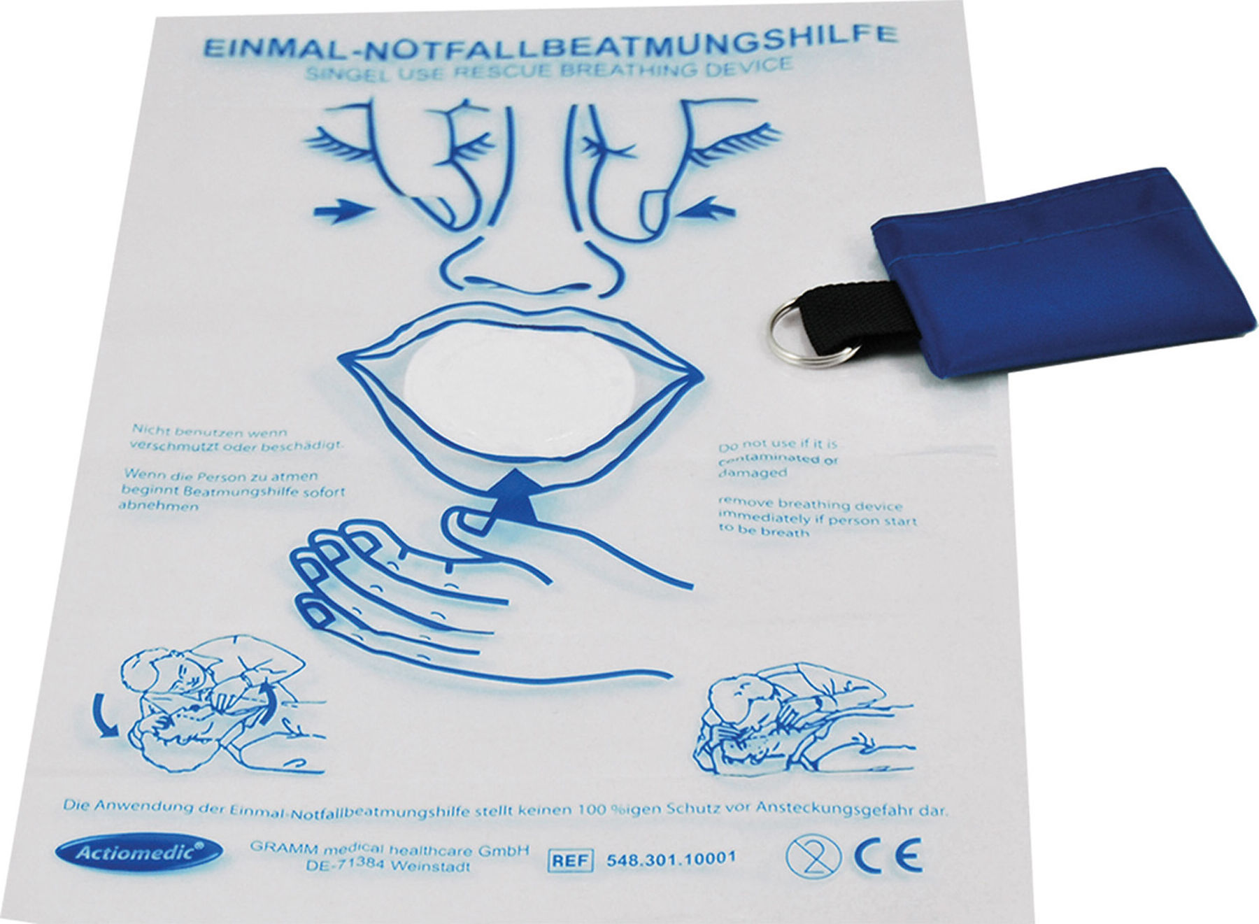 Gramm Medical Actiomedic® MediSave Notfall-Beatmungstuch im Schlüsselanhänger (548.301.90001)