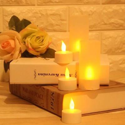 Uplift Treasures USB Rechargeable LED Flameless Candle Flickering Amber Light amber 6pcs