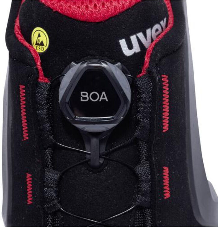 uvex Halbschuhe 1 support S3 schwarz rot Weite 12 Gr. 37 (6567337)
