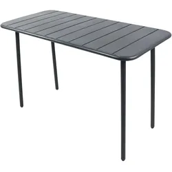 VCM VCM Gartentisch Sumila Metall 110x55 cm, wetterbeständiger Outdoor Tisch mit höhenverstellbaren Füßen, Balkontisch Garten oder Terrasse