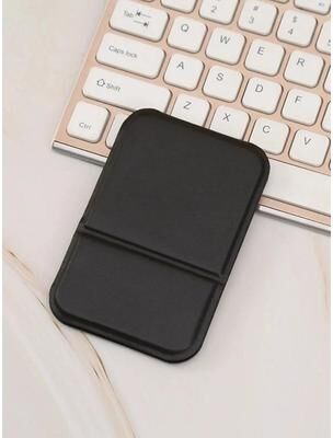 Fusion Finds Compact PU Leather Folding Makeup Mirror Portable Pocket Travel Vanity Mirror black
