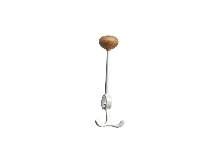 Essem Design Oskar haak wit, eikenknop