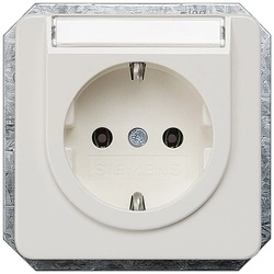 Siemens 5UB1407 DELTA profil SCHUKO-Steckdose mit Schriftfeld titanweiß