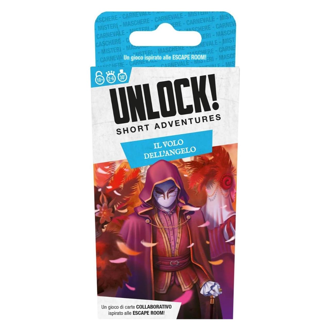Asmodée Asmodee - Unlock! Short Adventures, Il Volo dell'Angelo - Board Game with App, Escape Room, 1-6 Play (Italienisch, 1 - 6 Spieler) (9527)