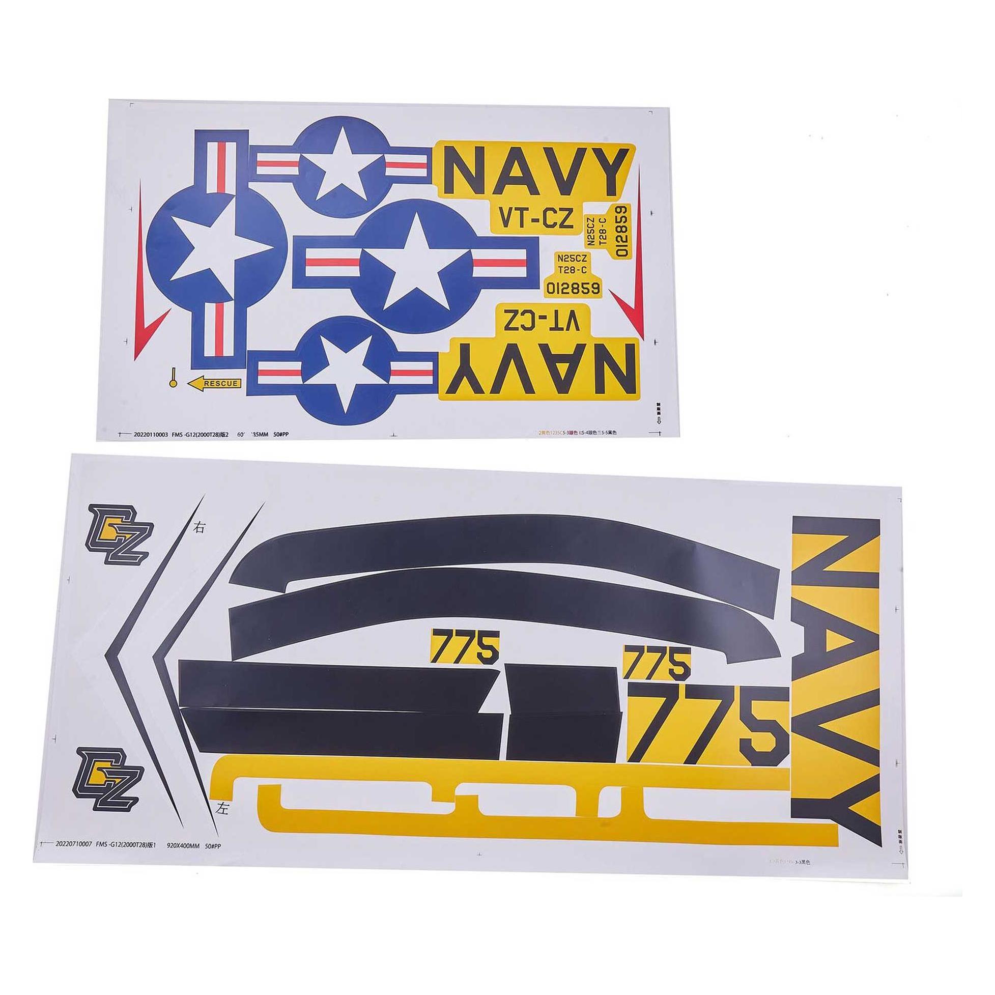 E-Flite Decal Sheet: Carbon-Z T-28 (EFL013561)