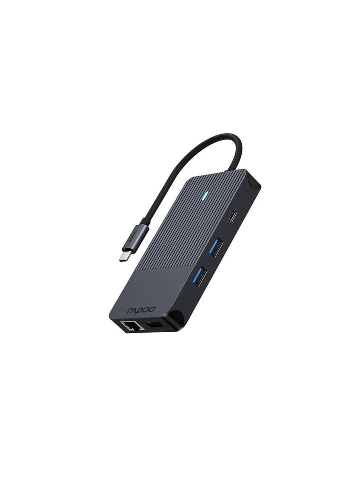 RAPOO Multiport USB-C UCM-2005 10-i-1 USB-C-Adapter USB-Hubs - 10 - Schwarz