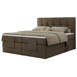 Motor Boxspringbett mit Bettkasten  ¦ braun ¦ Maße (cm): B: 208 H: 124