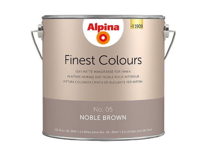 Alpina Wandfarbe Finest Colours Noble Brown 2.5 l Matt