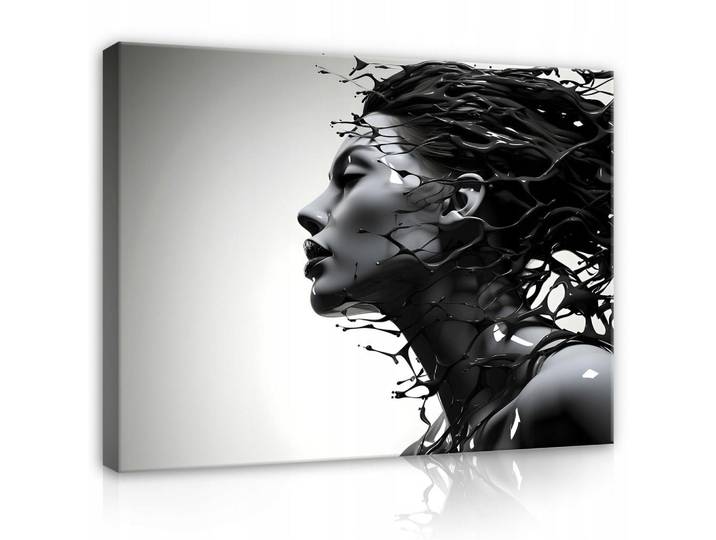 Wallarena Bilder Abstrakt Frau 120x80, Mehrfarbig, Recyclingholz, Rechteckig, 120x80 cm, 3D-Effekt, Bilder & Rahmen, Bilder, Leinwandbilder