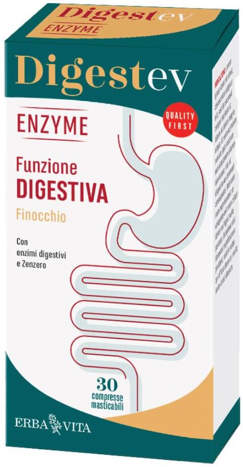 Erba Vita Digest-Ev Enzyme Integratore 30 Compresse - Supporto Digestivo Naturale