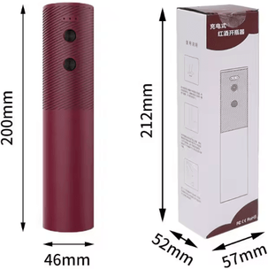 Uplift Curations VinoSwift Automatic Wine Opener USB Rechargeable Electric Corkscrew One Touch Bottle Opener For Home & Bar red