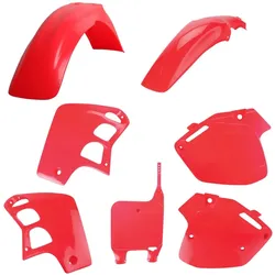 Polisport, Motorrad Zubehör, KUNSTSTOFFSATZ HONDA CR 500 '91-'94 FARBE OEM ROT FLUO-R