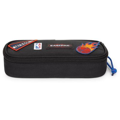 Schreibgeräteetui EASTPAK "OVAL SINGLE NBA Patch", Kinder, schwarz nba patch, Polyester, Schreibgeräteetuis, Federmäppchen, Schulmäppchen im NBA Basketball Design