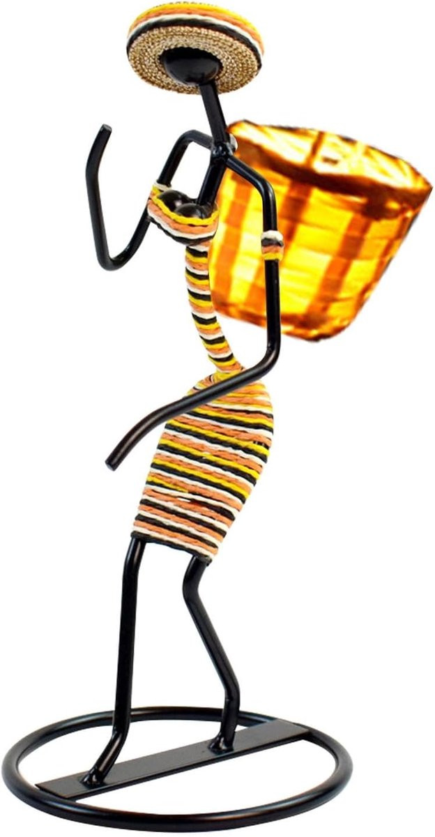 Abstracte Kandelaar Figuur Type A voor Sfeerverlichting in IJzer Design - B/D/H: 25 x 14 x 11 cm
