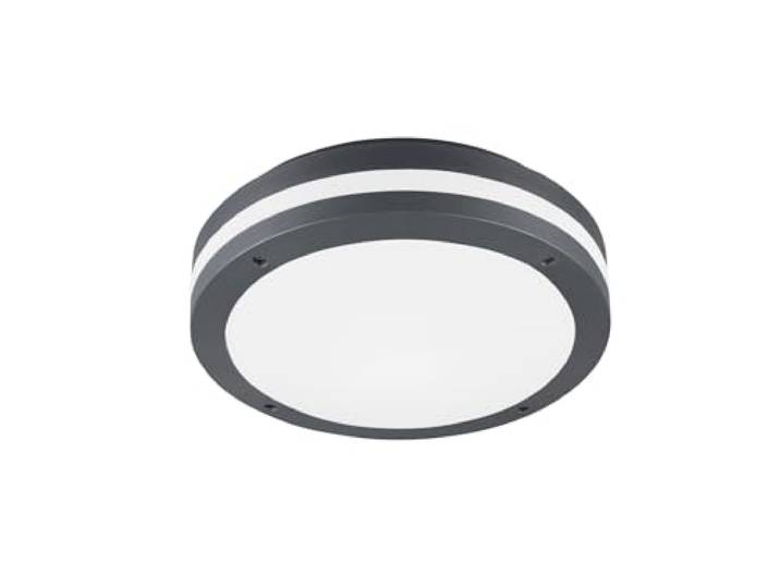 Trio Leuchten Piave 676960142 Plafonnier extérieur LED en plastique anthracite avec détecteur de mouvement LED 12 W