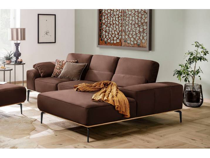 Ecksofa, Longlife Xtra-Leder, Braun (Macchiato Z73), 279×178 cm, Modern, W.SCHILLIG