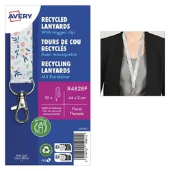 AVERY Zweckform Lanyards Floral, weiß