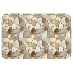 WC-VORLEGER Mosaik - Marmor - Gold Toilettenvorleger 60x40 cm