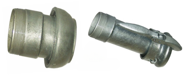 Puteus Perrot und Kardan V-Teil und M-Teil mit Gewindestutzen (V-Teil und M-Teil mit Gewindestutzen: M-Teil 50 x 2" AG Aussengewinde) 5.38-P502B