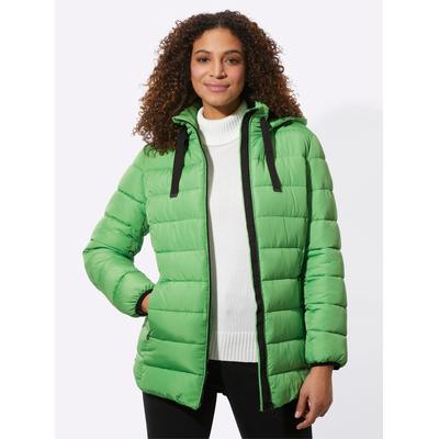 Steppjacke CASUAL LOOKS, Damen, Gr. 44, grün (apfel), 100% Polyester, unifarben, Jacken Steppjacke
