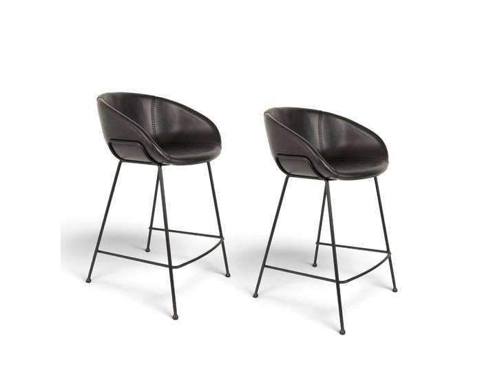 Bar stool Zuiver Feston, Black, New, Counter stool - Practical & comfortable