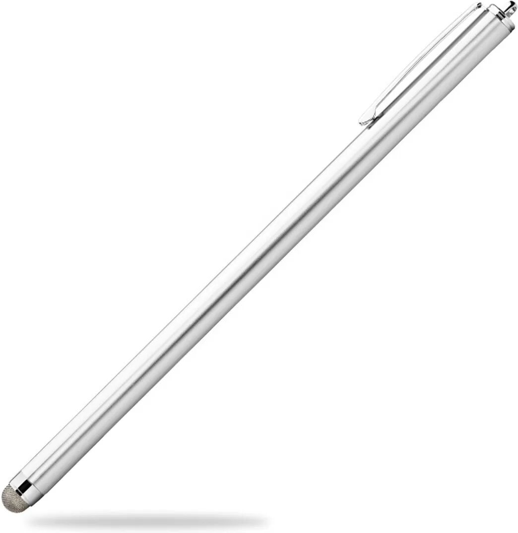 INF Extra Langer kapazitiver Legierungsstift mit leitfähiger Gewebespitze und Clip Silber