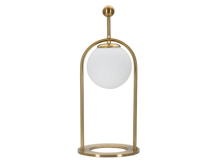 Lampe de table avec sphère en verre blanc, ø 21x50 cm