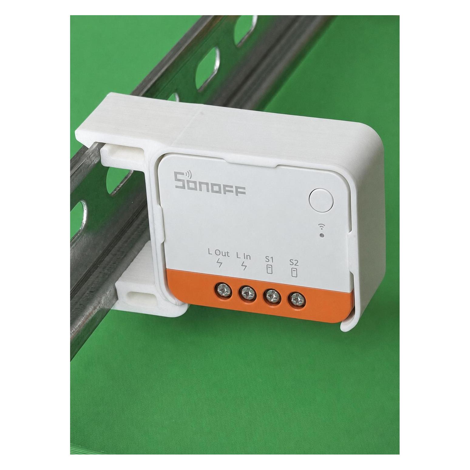 Soixx Hutschienenhalter für Sonoff ZBMINIL2 DIN Rail Hutschiene Halter 90 Grad Weiss (76281764)