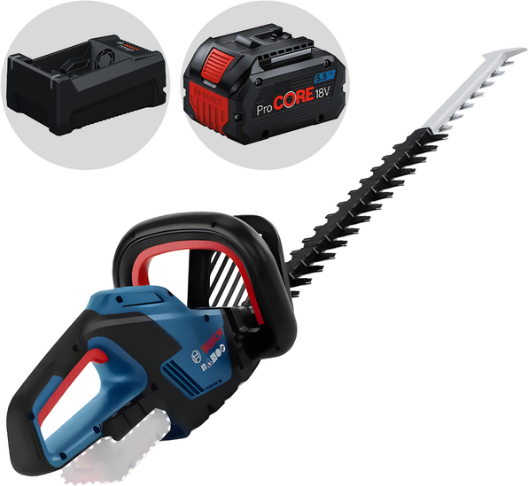 Bosch Professional GHE 18V-60 - Tagliasiepi a batteria 18V/5.5Ah - Lama da 60 cm