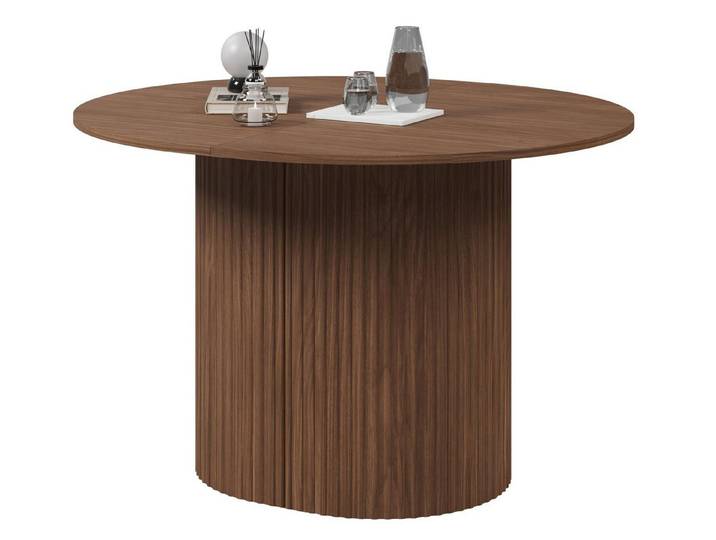 Compleo Esstisch Nussbaum 120-220/77/110 cm, ausziehbarer ovaler Tisch CASIA (TOPSELLER)
