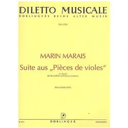 Suite aus pieces de violes für Blockflöte und bc, Fachbücher von Marin Marais