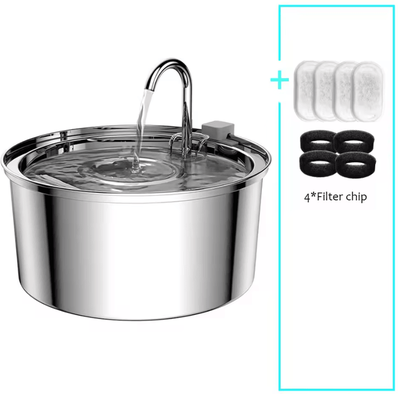 Inspire Curations AquaPure Stainless Steel Smart Pet Water Fountain upgraded Version