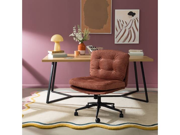 Chaise de bureau pivotante ADONSO 71 x 90 x 76cm Orange/Rouge/Rouge rouille