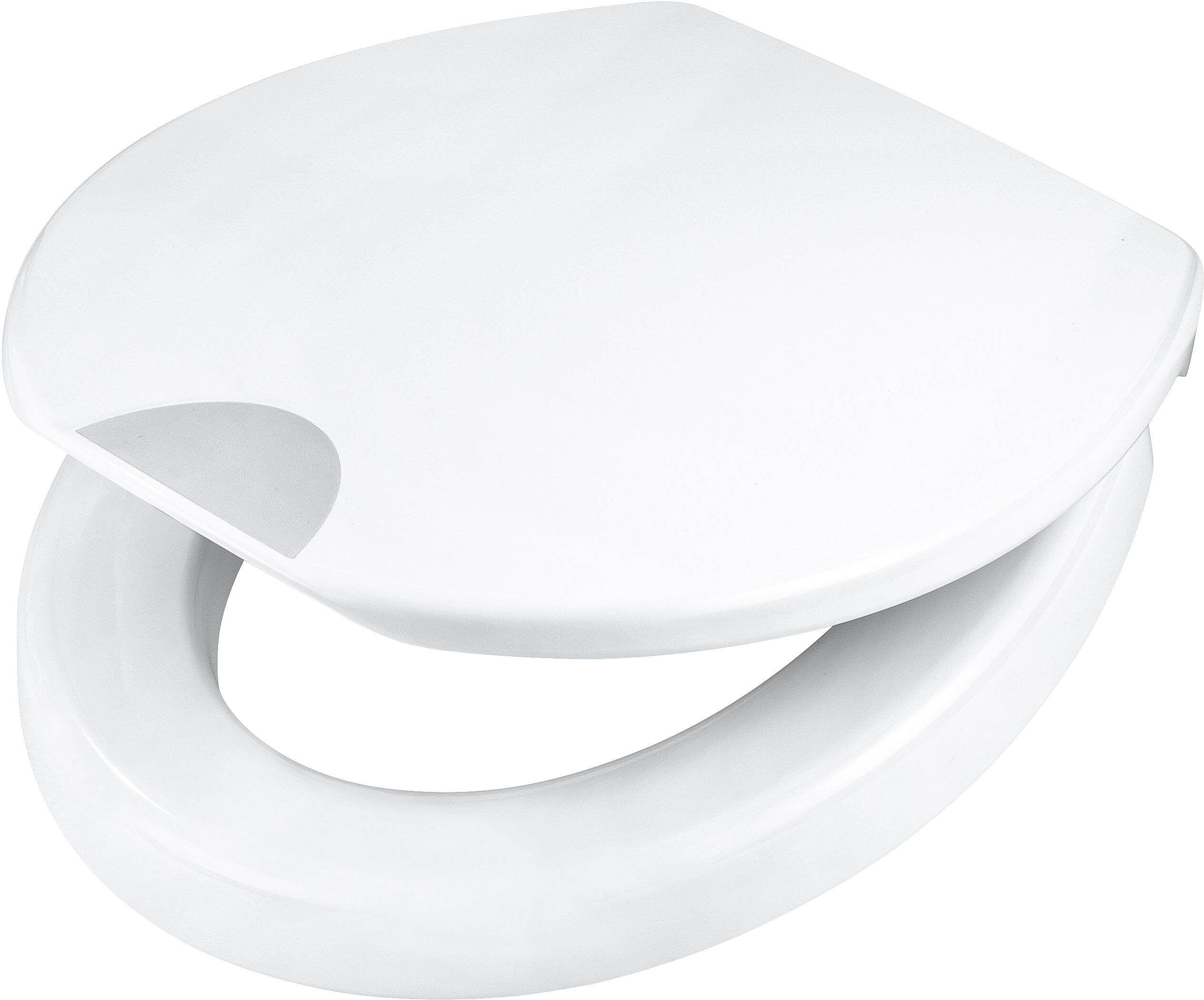 WC-Sitz ADOB "Mantova", weiß, B:44cm L:37cm, Duroplast, WC-Sitze, WC-Sitz, Mit 5 cm hohem WC Sitz und Absenkautomatik