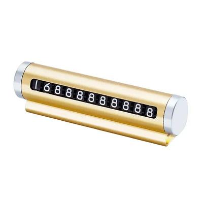 High End Rotating Aluminum Temporary Parking Notification Plate gold