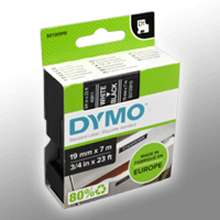 Dymo Label Band D1 45811 (S0720910) weiß auf schwarz 19mm x 7m