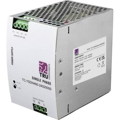 TRU COMPONENTS TC-13808000 Hutschienen-Netzteil (DIN-Rail) 24 V/DC 20 A 480 W Anzahl Ausgänge:1 x Inhalt 1 St.