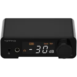 Topping DX1 II (Display, Gain-Schalter, USB-DAC), Kopfhörerverstärker, Schwarz