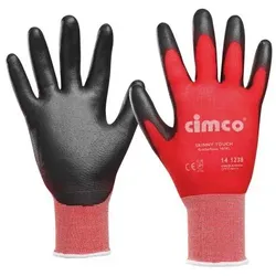 Cimco Arbeitshandschuh Skinny Touch grau/rot Größe 10/XL
