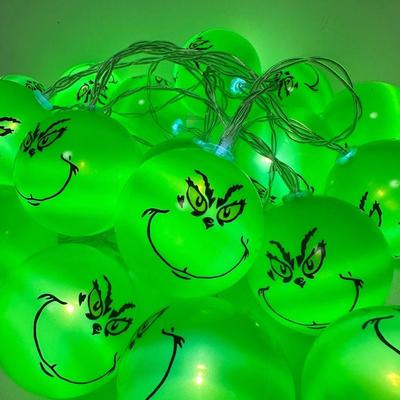 Uplift Picks Funny Green Ball Halloween String Lights green 1.5m 10 Ball (usb)