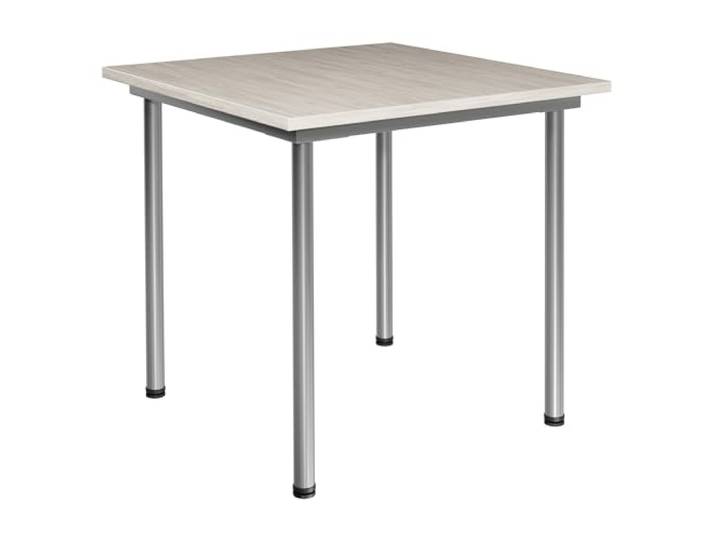 KESSLER PRO Küchentisch Höhenverstellbar, Metall 80x80 cm Gebleichte Kiefer Spanplatte 28 mm, höhenverstellbar, Büro, Restaurant, stabile Konstruktion, vormontiert