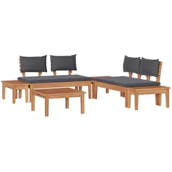 vidaXL, Gartenlounge, Berrenum (2x Bank + Tisch)
