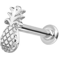 14 Karat Gold Labret mit Innengewinde ANANAS