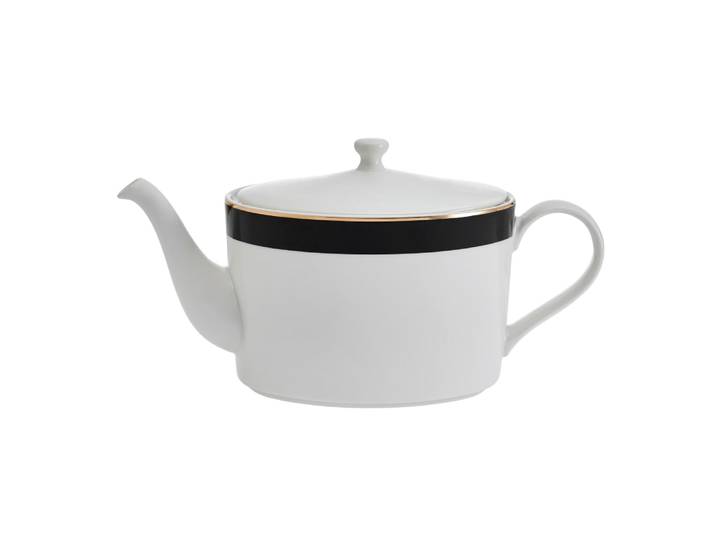 Théière en porcelaine Luxe Deco 4 tasses, 1.1L, blanc